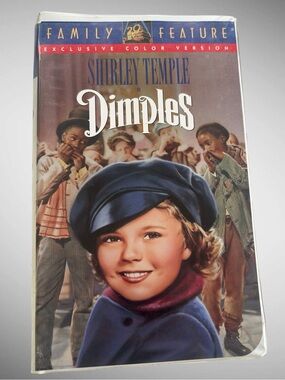 Shirley Temple Dimples VHS 1994 Fox Video Colorized Clamshell w Insert